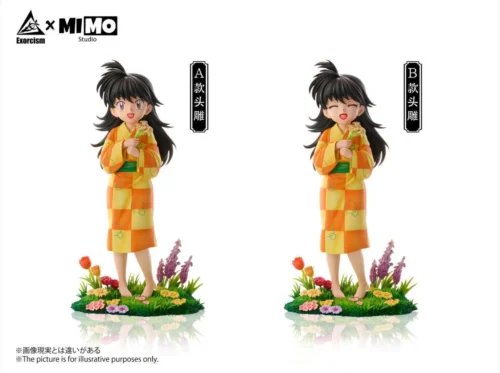 "Limited edition 1/6 scale Inuyasha Rin & Jaken statue. Premium collectible showcasing charming, detailed sculpts from multiple angles."