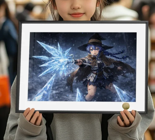 A3 & 4K Size Water King Class Magician Roxy Migurdia Decorative Painting - Mushoku Tensei: Jobless Reincarnation Decoration Painting - HuangGua Studio - Image 1