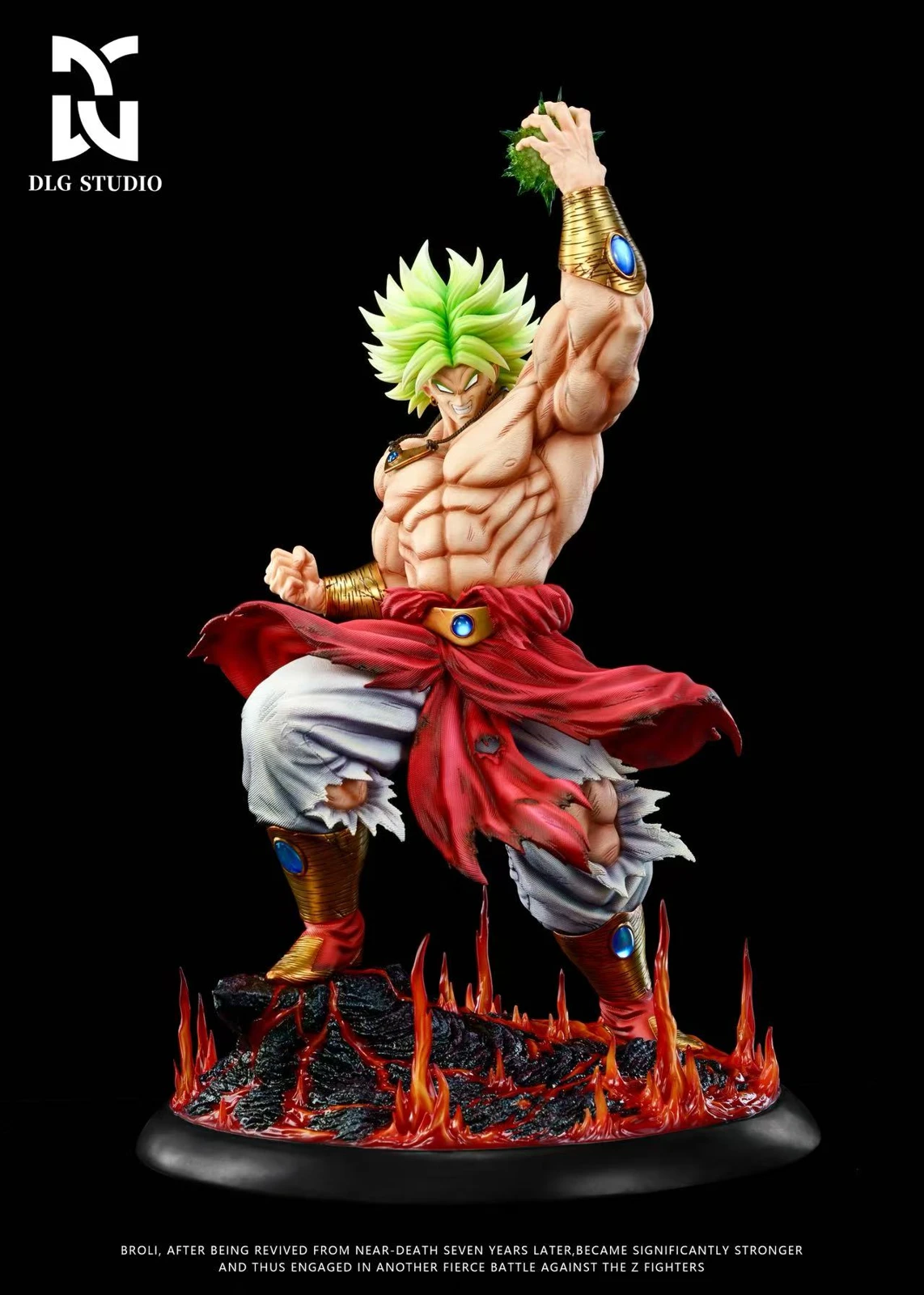 1/6 Scale Lava Broly with LED - Dragon Ball Resin Statue - DLG-Studio - Image 7