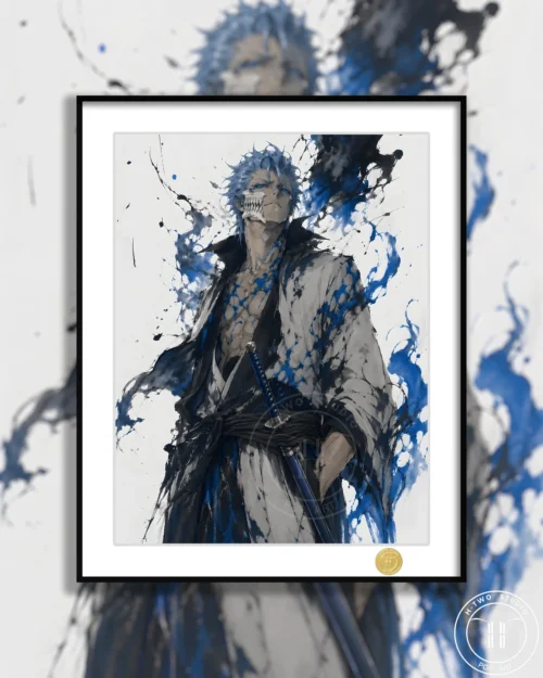 Ink Style Grimmjow Jaegerjaquez Decorative Painting - Bleach - H-TWO Studio