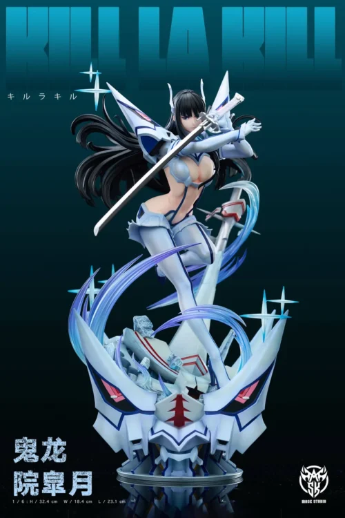 Limited Edition 1/6 Scale Satsuki Kiryuin Kill La Kill premium resin statue. Dynamic battle pose, intricate uniform details, powerful character expression.