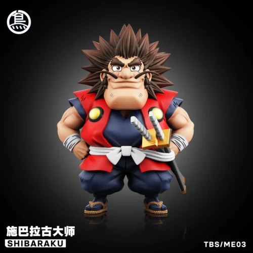 "Vibrant chibi Master Shibaraku Mashin Hero Wataru figure with playful pose and an intricately detailed display base, a must-have iconic collectible."