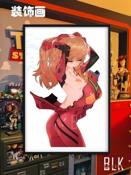 Closed-Eyes Evangelion Characters Decorative Painting - (EVA) Neon Genesis Evangelion - BLK Studio - Image 2