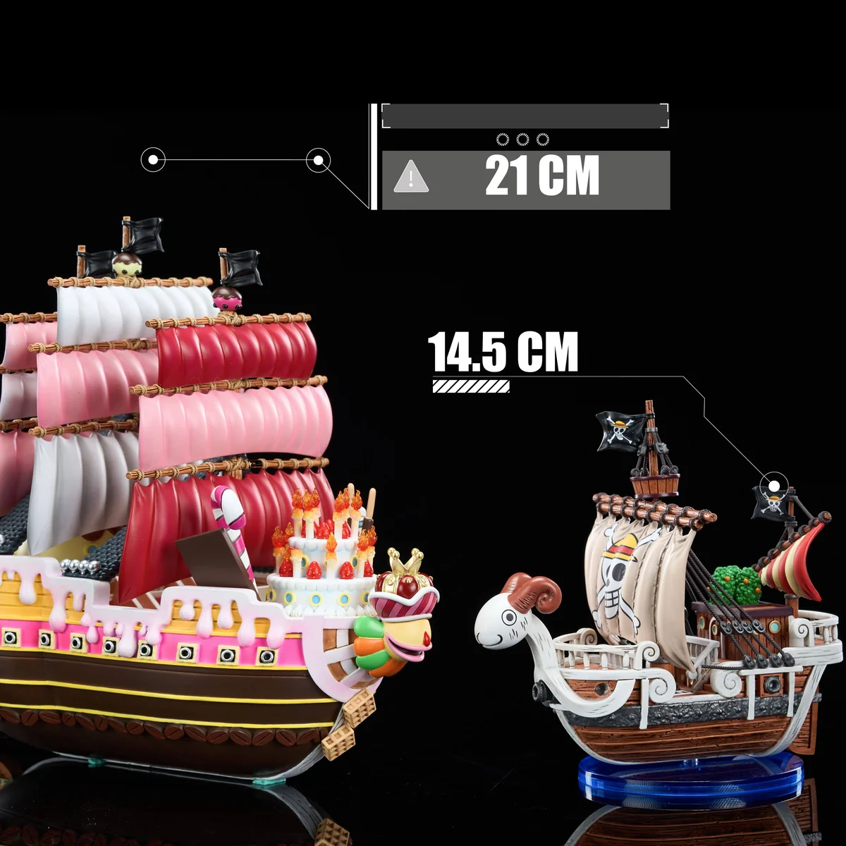 "Limited Edition M4 Studio Queen Mama Chanter One Piece statue. Highly detailed ship model, vibrant and intricately sculpted details from all angles."