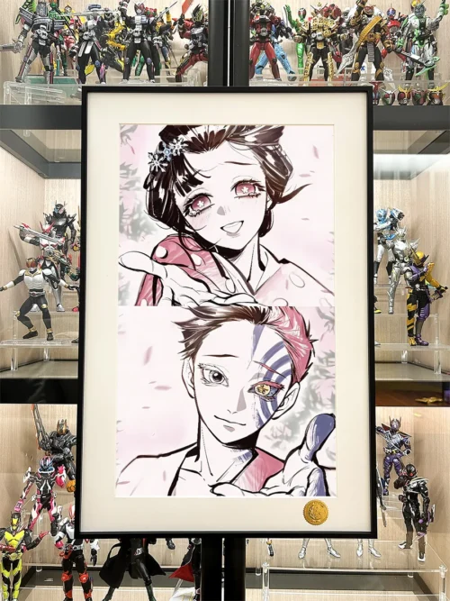 Gallery of the limited edition Demon Slayer Akaza Koyuki framed print. Collector-grade art by Xingkong Studio.