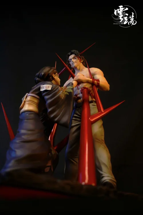 Premium Model Studio limited edition Demon Slayer Muzan & Tamayo resin statue, showcasing dynamic poses and intricate details from various angles.