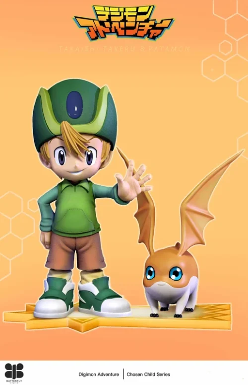 1/6 & MH Scale Takeru Takaishi & Patamon - Digimon Resin Statue - Butterfly Studio - Image 1