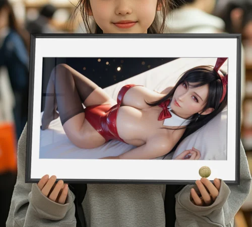 A3 & 4K Size Sexy Bunny Girl Tifa Lockhart Decorative Painting - (FF7) Final Fantasy VII Decoration Painting - HuangGua Studio - Image 1
