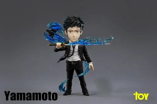 WCF Scale Takeshi Yamamoto Figure in dynamic, battle-ready pose from Hitman Reborn!