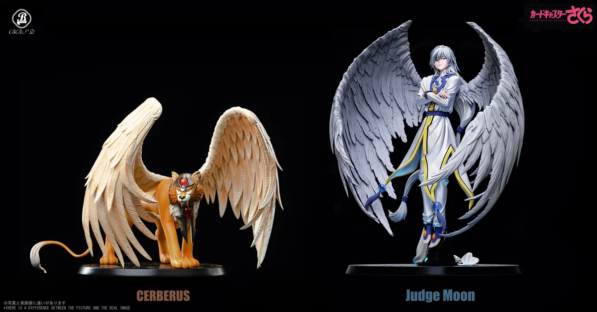 "Ultra-Limited Edition Cardcaptor Sakura Yue the Judge BBSD Studio statue. Exquisite PU+Resin craftsmanship, ethereal wings, and intricate magic base."