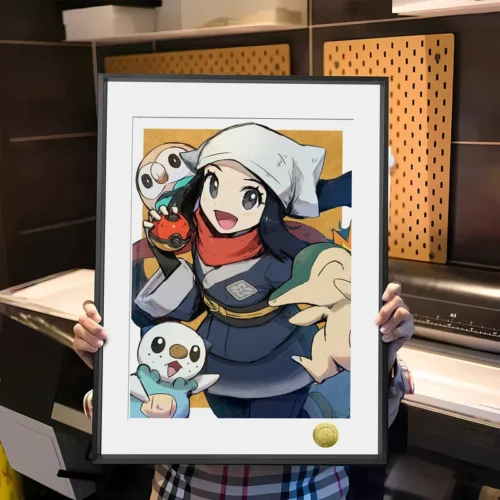 A3 & 4K Size Akari and Pokemon Legends: Arceus Decorative Painting - Pokemon - HuangGua Studio - Image 1