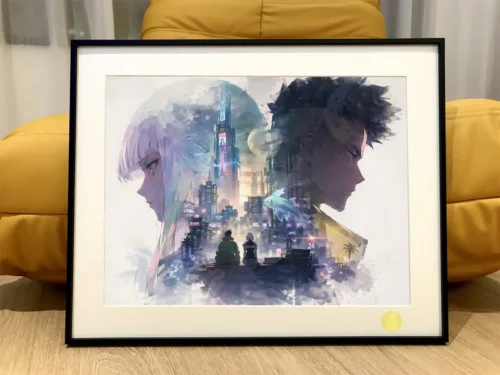 Lucyna Kushinada & David Martinez Silhouette Decorative Painting - Cyberpunk: Edgerunners - Xingkong Studio - Image 1