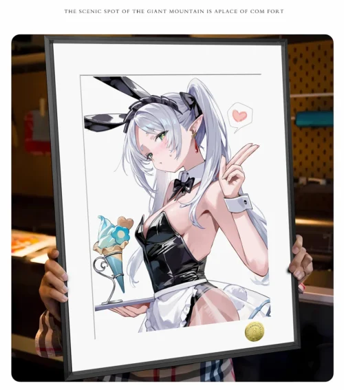 A3 & 4K Size Bunny Girl Bartender Frieren Decorative Painting - Frieren: Beyond Journey's End - HuangGua Studio - Image 2