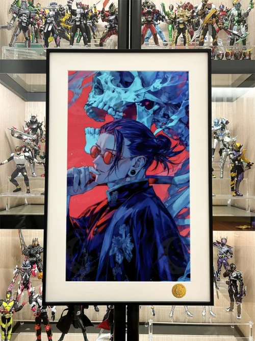 "Limited edition Geto Suguru Jujutsu Kaisen decorative painting by Xingkong Studio, with dramatic starry night fantasy art and intricate premium detai