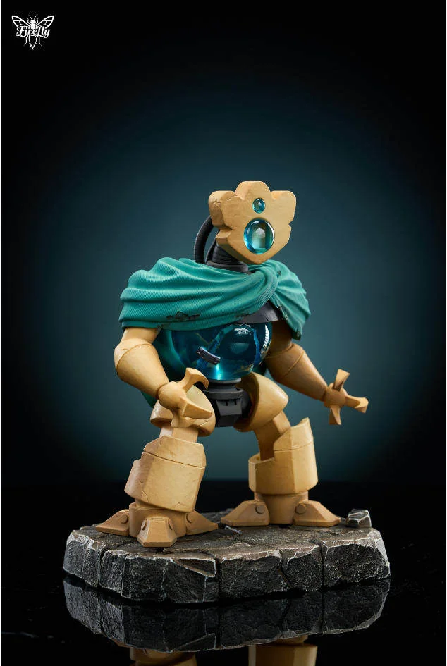 Slay the Spire 2 Defect resin statue by Firefly Studio. Detailed views of its dynamic pose, light-up core, and mystical sculpture on a rugged base.