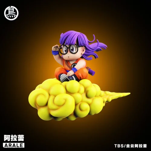 Arale Riding Cloud & Running Son Goku - Dr. Slump Dragon Ball Resin Statue - ToyBirds Studio - Image 2