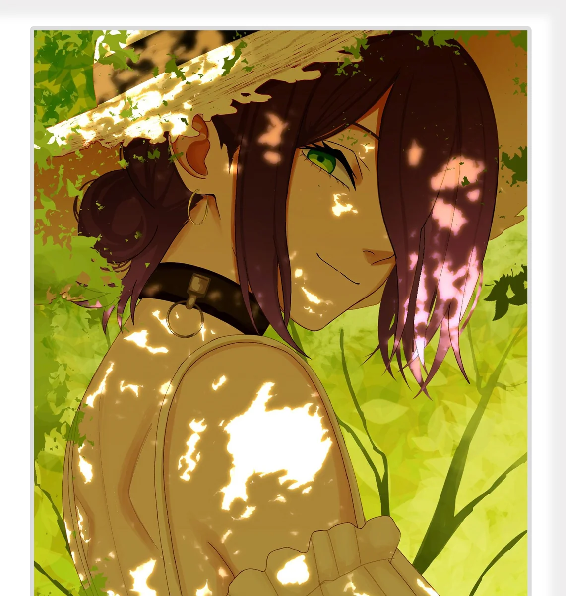 "Premium H-TWO Studio Chainsaw Man Reze 'Spring Day' decorative painting gallery. Dynamic portrait, explosive effects, and cherry blossom motifs."