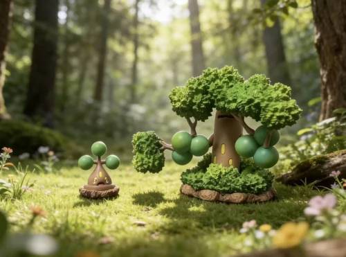 "Exquisite 1/20 Sudowoodo Evolution Set Pokemon statue from BQS Studio, a dynamic diorama figure capturing Sudowoodo's unique tree-like form."