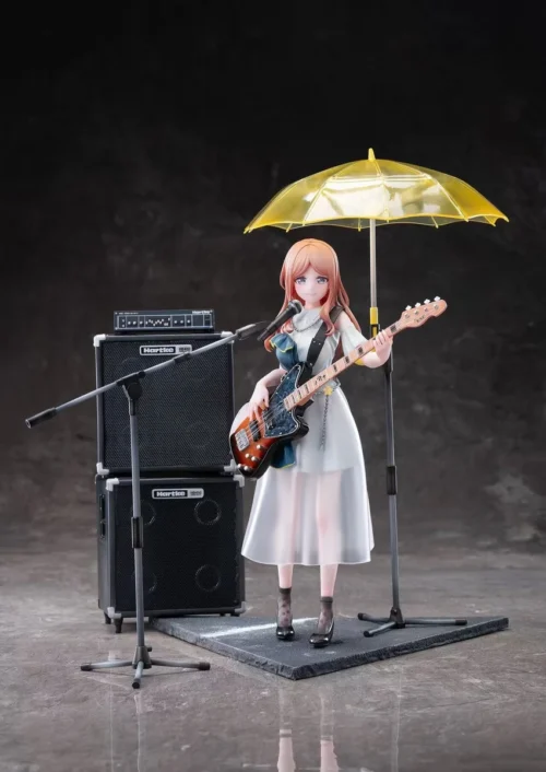 "Nagasaki Sayo 1/7 scale limited edition resin statue from BanG Dream! It's MyGO!!!!! by Coco Studio, showcasing her dynamic pose mid-performance."