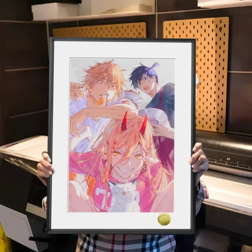 Denji & Power & Aki Decorative Painting - Chainsaw Man - HuangGua Studio - Image 1