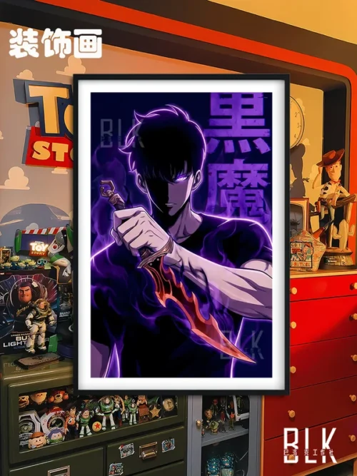 Sung Jinwoo Shadow Monarch Decorative Painting - Solo Leveling - BLK Studio - Image 1