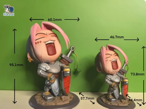 Exclusive MapleStory chibi warrior Nendoroid figure with vibrant colors and a playful dinosaur companion, a must-have collectible.