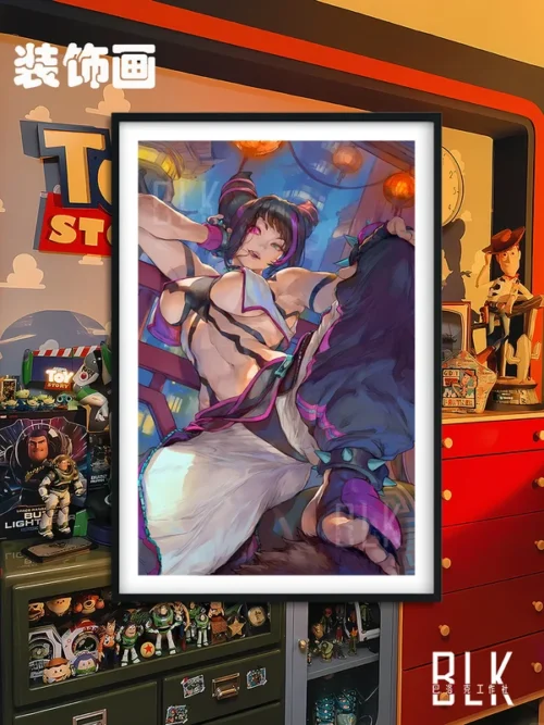Juri Han Decorative Painting - Street Fighter - BLK Studio - Image 1