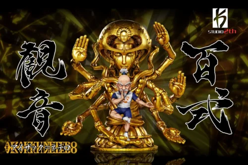 "Premium Hunter x Hunter Netero 100-Type Guanyin figure, a dynamic KS Studio statue capturing Chairman Netero's iconic power."