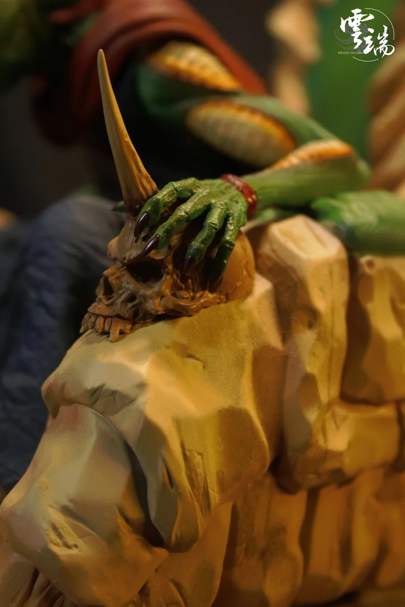 Exquisite, limited-edition Model Studio Dragon Ball Piccolo resin statue. Detailed views capture its dynamic action pose, intense energy, and faith.