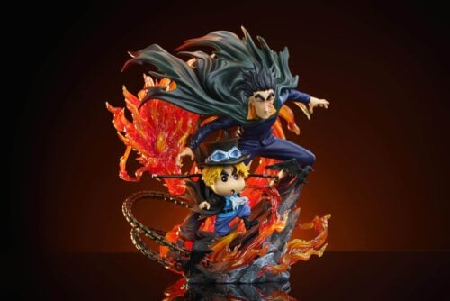 Three Brothers Sabo Cosplay Shin-chan - ONE PIECE Crayon Shin-chan Resin Statue - MianHuaTang Studio - Image 2