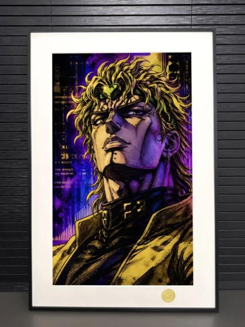 "Premium Size Dio Brando 2.0 Decorative Painting gallery. Dynamic angles reveal intricate details of this limited edition JoJo print."
