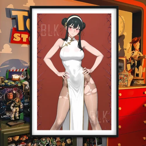 Cheongsam Ver. Yor Forger Decorative Painting - SPY X FAMILY - BLK Studio - Image 1