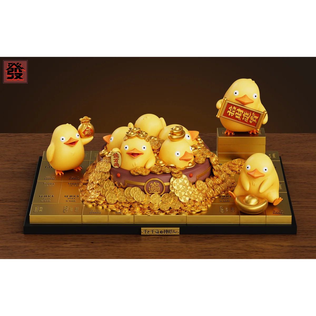 Auspicious Ootori-sama Spirited Away statue. Premium sculpted details reveal serene good luck symbolism from various angles.