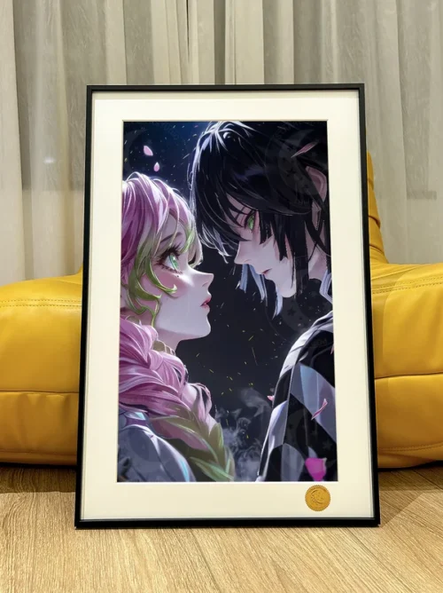 Mitsuri Kanroji & Obanai Iguro Stargaze Decorative Painting - Demon Slayer: Kimetsu No Yaiba - Xingkong Studio - Image 1