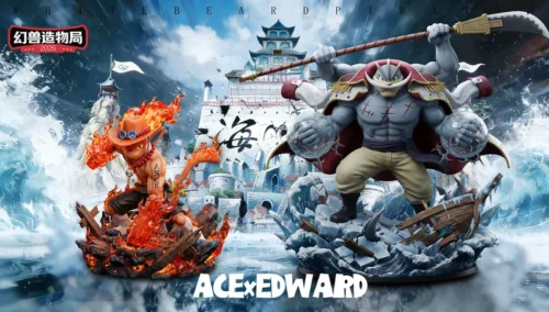 Infernape Cosplay Portgas D. Ace & Machamp Cosplay Whitebeard Edward Newgate - Pokemon ONE PIECE Resin Statue - HuanShouZaoWuJu Studio - Image 1