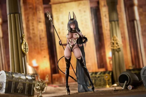 "Premium 1/12 Licensed Zi Wuna Priestess figure. Fully articulated, showcasing intricate purple armor, flowing fabrics, extensive accessories, and scu