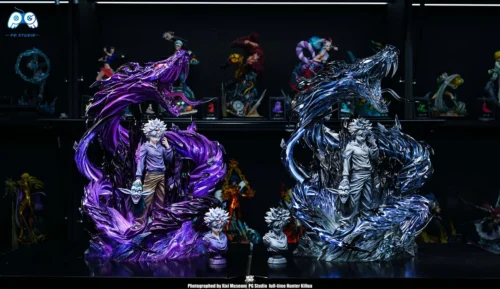 "Dynamic 1/6 scale Killua Zoldyck "Viper" resin statue from PG Studio, showcasing electrifying LED lightning effects in a premium Hunter x Hunter."