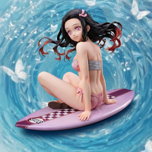 "Limited Edition 1/6 Nezuko Kamado Swimsuit Demon Slayer statue. Premium PU figure capturing the iconic character's vibrant, dynamic summer pose."