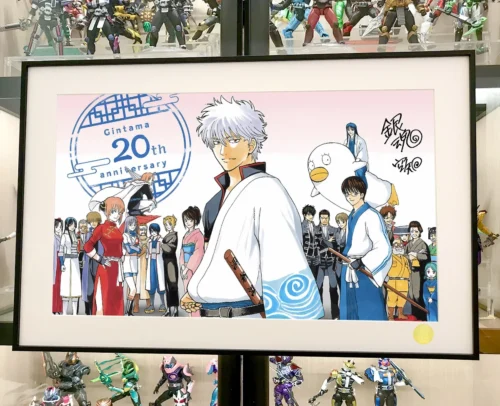 "Gintama 20th Anniversary Family Portrait decorative painting, highlighting vibrant celestial art. A limited edition Gintama art print."