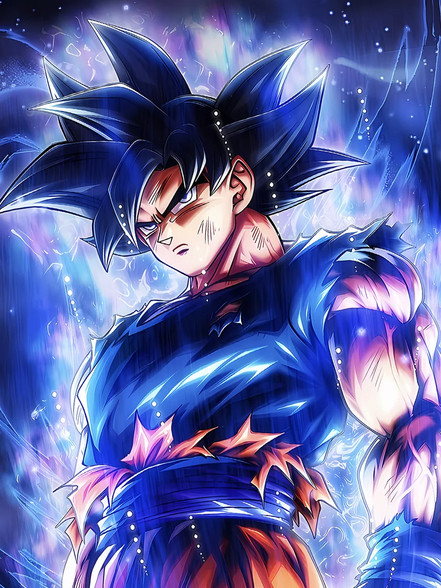 Limited Edition, individually hand-numbered Ultra Instinct Goku decorative painting. Dynamic cosmic details and vibrant artistry from Xingkong Studio.