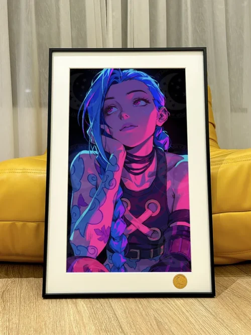 Jinx in Thought Decorative Painting - League of Legends (LOL) - Xingkong Studio - Image 1