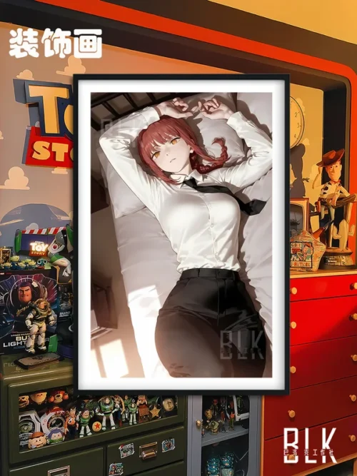 Makima Lying Pose Decorative Painting - Chainsaw Man - BLK Studio - Image 1