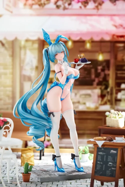 "Ultra-limited NIKKE Privaty 1/6 Bunny Girl Resin Statue by LC Studio. Dynamic and seductive, a premium collectible with futuristic weapons."