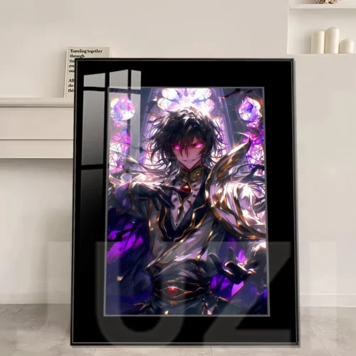 "Code Geass Lelouch Painting: Lelouch Vi Britannia in commanding pose. Features vibrant, fade-resistant HD print and premium framing."