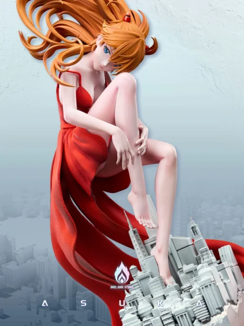 "1/6 Immersed Asuka Evangelion resin statue, limited edition by Duel Soul Studio. Dynamic artistic details from all angles."