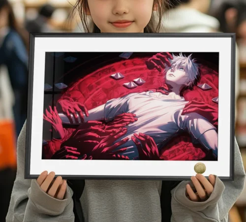 A3 & 4K Size Melancholic Gojo Satoru Decorative Painting - Jujutsu Kaisen - HuangGua Studio - Image 1