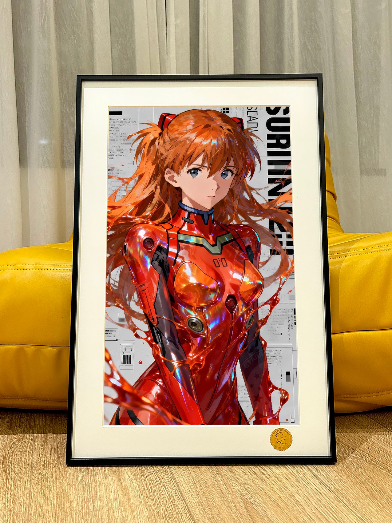 Vibrant Asuka Langley Soryu Decorative Painting - (EVA) Neon Genesis EVAngelion - Xingkong Studio - Image 1