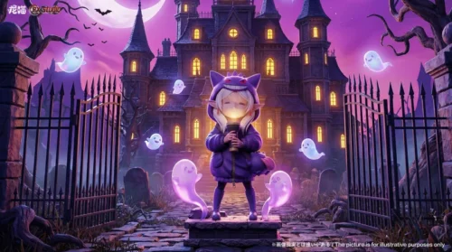 Gengar Cosplay Frieren with LED - Frieren: Beyond Journey's End Pokemon Resin Statue - LongMiao Studio - Image 2