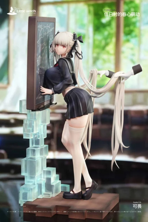 "Limited Edition Azur Lane Illustrious 1/6 scale figure. A charming schoolgirl Illustrious is dynamically posed in a vibrant spring classroom setting."