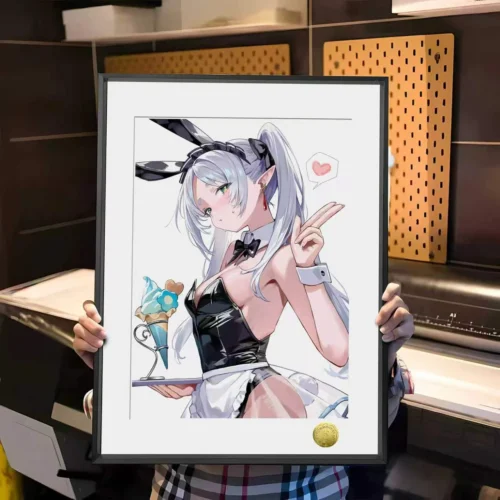 A3 & 4K Size Bunny Girl Bartender Frieren Decorative Painting - Frieren: Beyond Journey's End - HuangGua Studio - Image 1